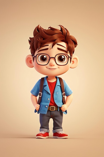 Cute cartoon character vector illustration