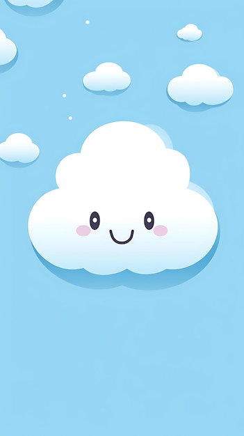Cute cartoon cloud mobile wallpaper