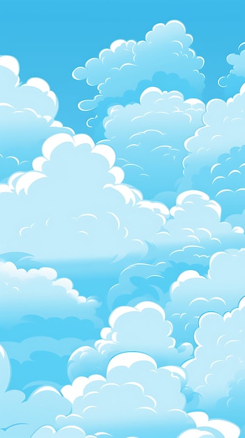 Cute cartoon cloud mobile wallpaper