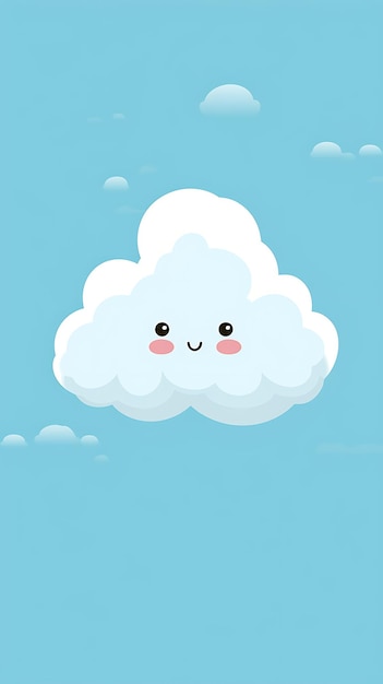 Cute cartoon cloud mobile wallpaper