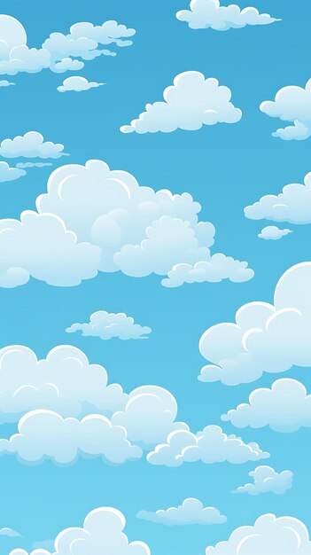 Cute cartoon cloud mobile wallpaper