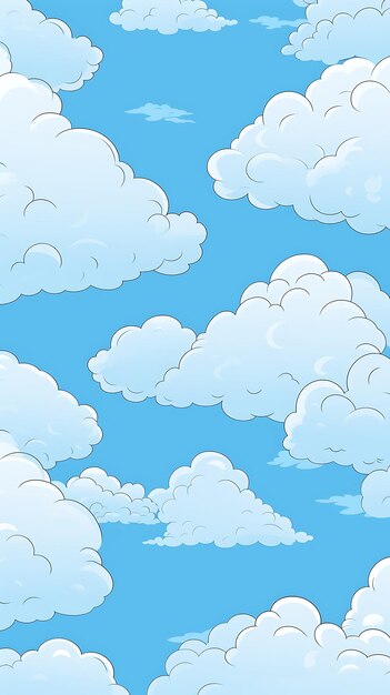 Foto piccola carta da parati per cellulari a nuvola di cartoni animati