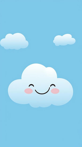 Cute cartoon cloud mobile wallpaper