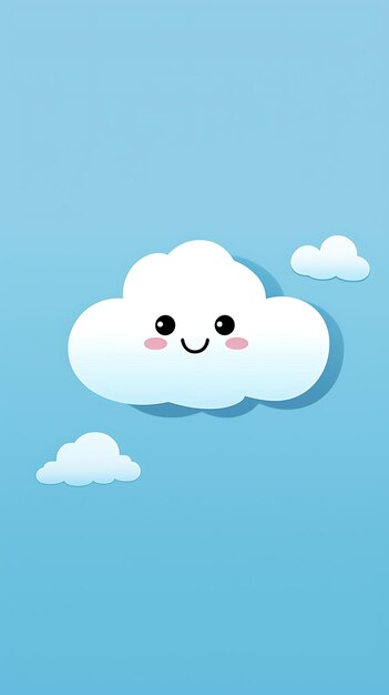 Cute cartoon cloud mobile wallpaper