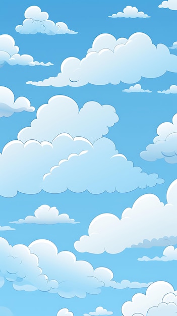 Cute cartoon cloud mobile wallpaper