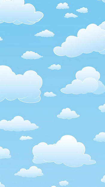 Cute cartoon cloud mobile wallpaper