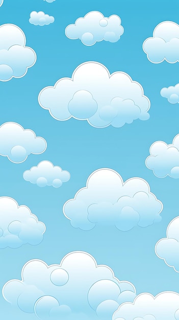 Cute cartoon cloud mobile wallpaper