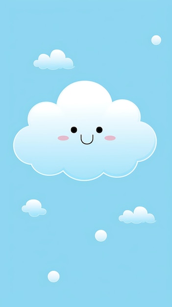 Photo cute cartoon cloud mobile wallpaper