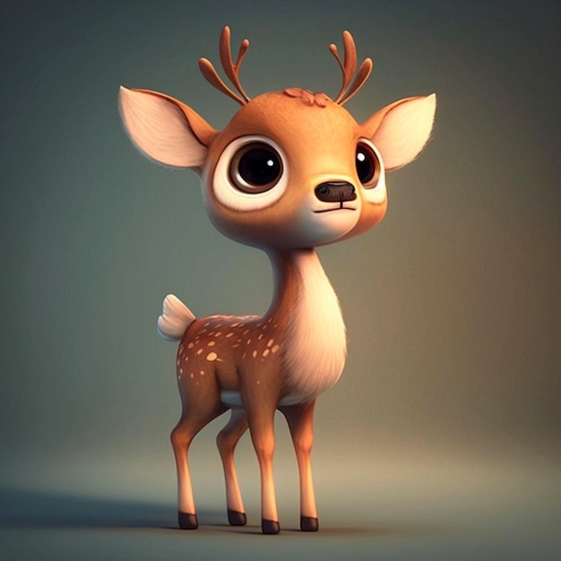 A cute cartoon Deer character