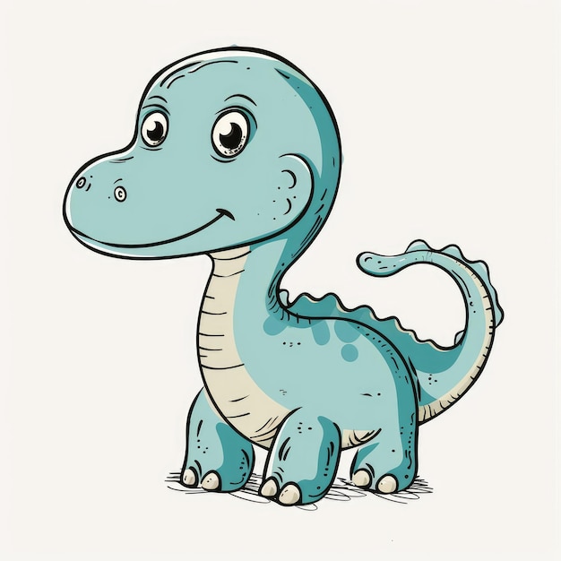 cute cartoon dinosaur drawing style