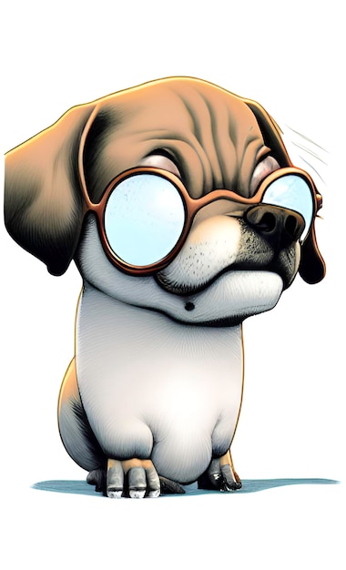 Photo cute cartoon dog