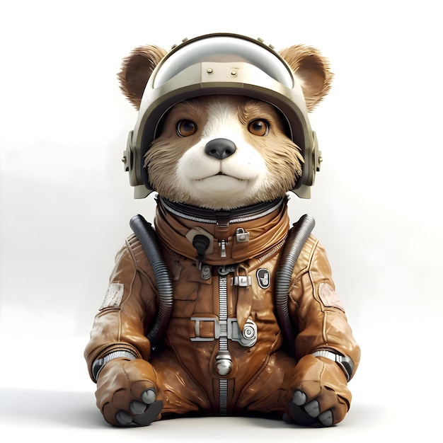 A cute cartoon fox dressed as a police officer 3d rendering