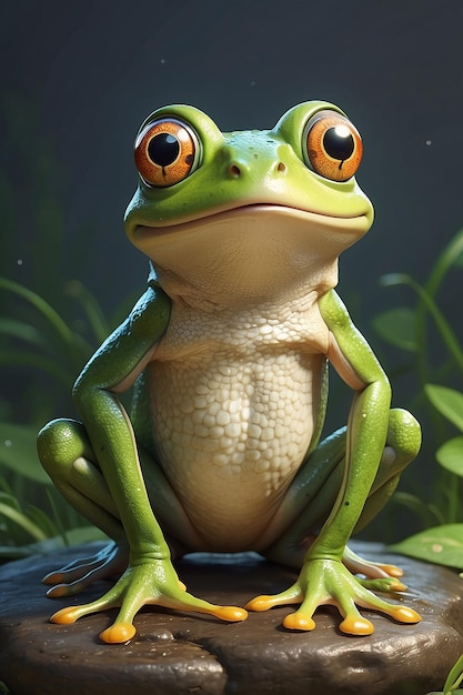 Cute cartoon frog