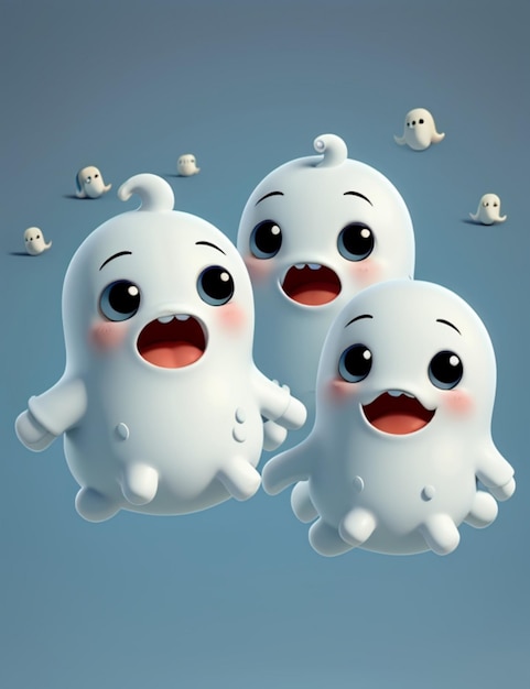 Cute cartoon Ghosts