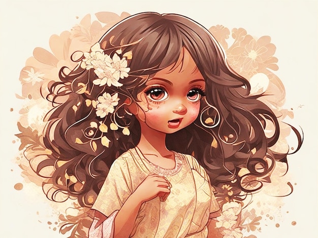 Girly cartoon profile picture, girls wallpaper