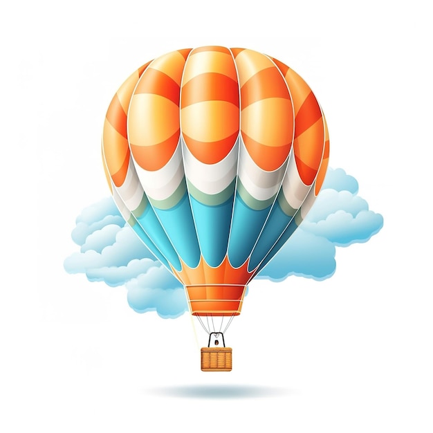 Photo cute cartoon hot air balloon