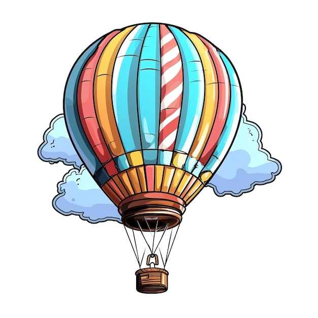 cute cartoon hot air balloon