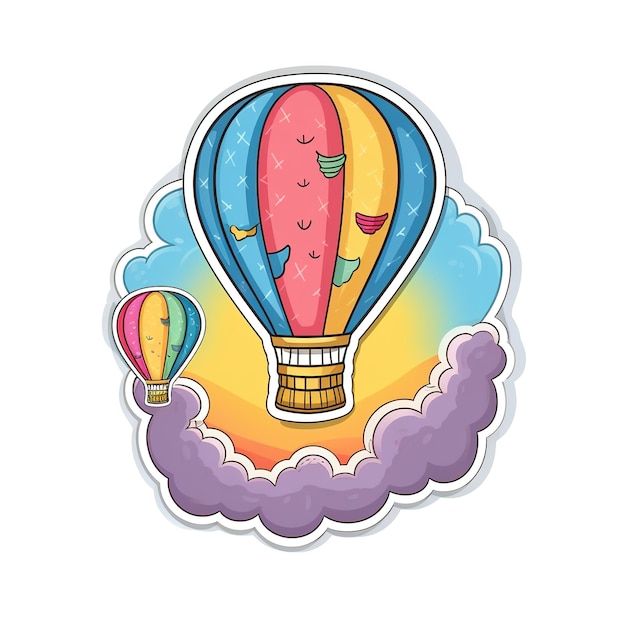 cute cartoon hot air balloon