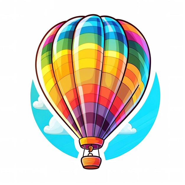 Photo cute cartoon hot air balloon