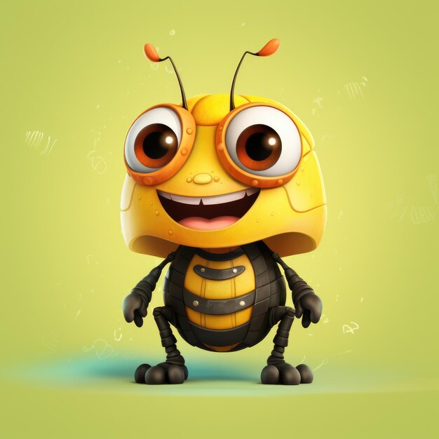 Cute Cartoon Lasy Bug Character