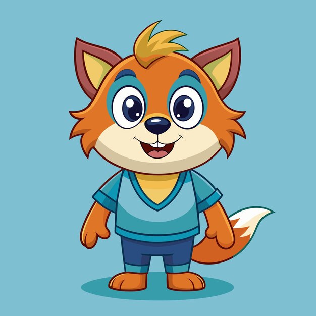 Photo cute cartoon mascot illustration style