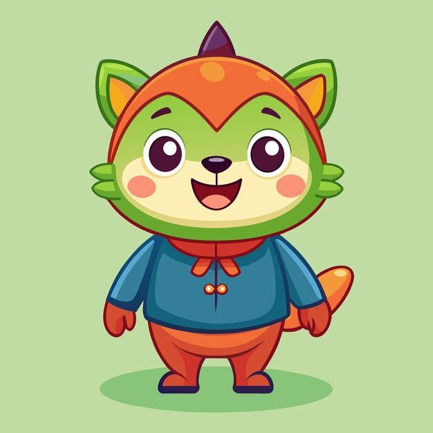 Cute cartoon mascot illustration style