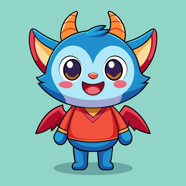 Photo cute cartoon mascot illustration style