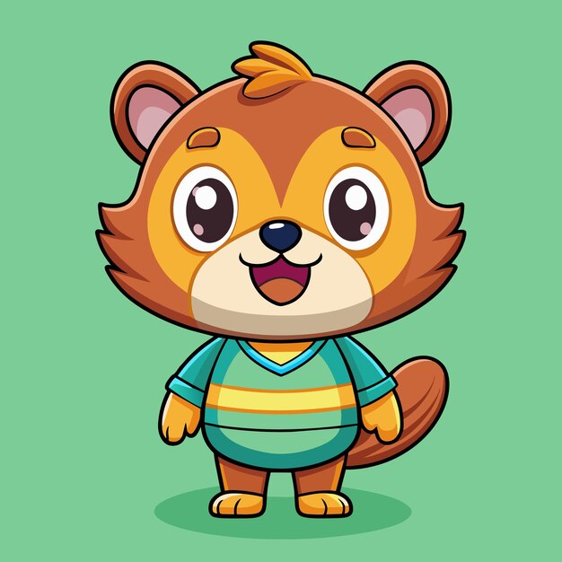 Cute cartoon mascot illustration style