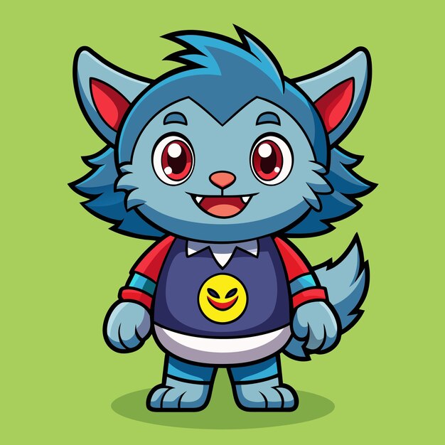 Photo cute cartoon mascot illustration style