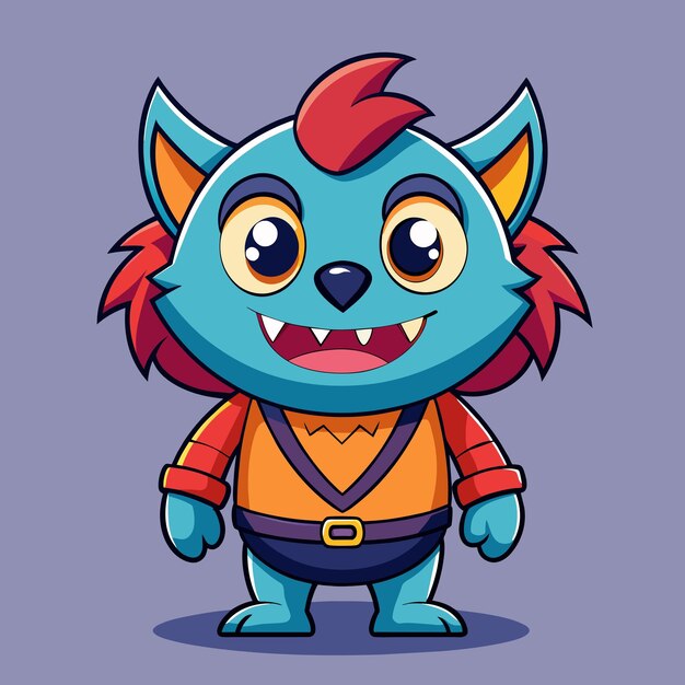 Cute cartoon mascot illustration style