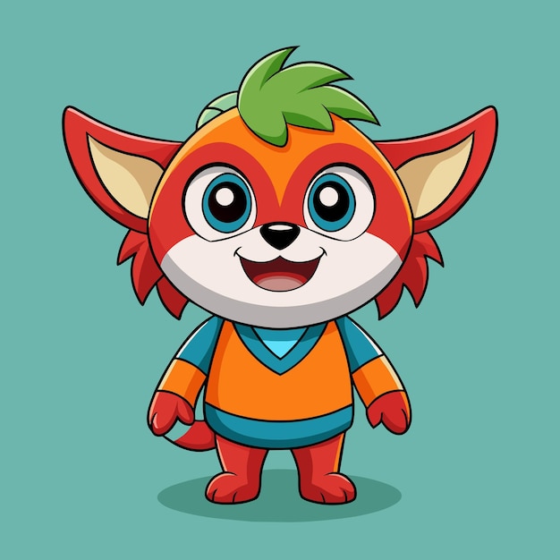 Cute cartoon mascot illustration style