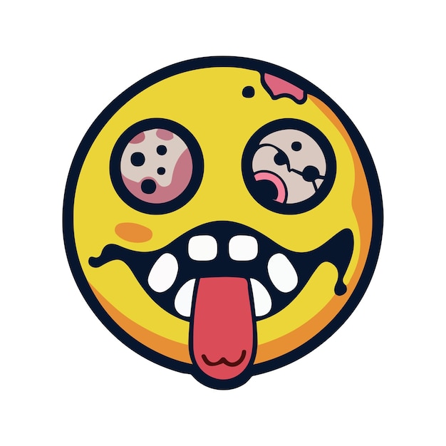 cute cartoon monster emoji illustration