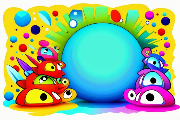 Cute Cartoon Painting Simple Drawing Kawaii Creative Story Picture Book Style Wallpaper Background