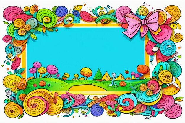 Cute Cartoon Painting Simple Drawing Kawaii Creative Story Picture Book Style Wallpaper Background