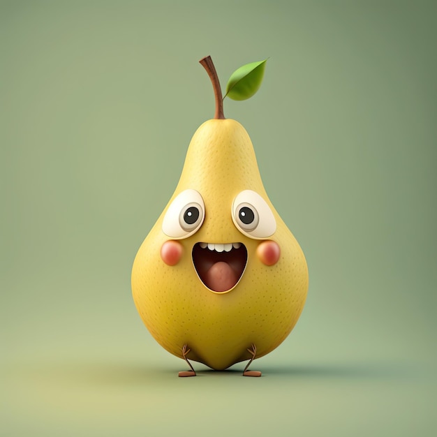 Cute cartoon pear character