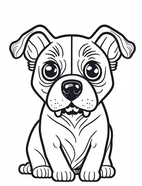 Cute Cartoon puppy and dog Illustraton