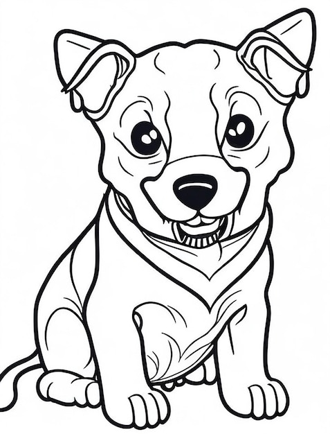 Cute Cartoon puppy and dog Illustraton