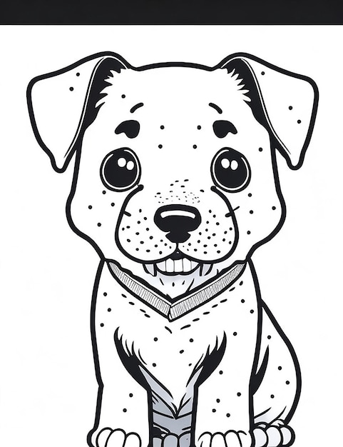 Cute Cartoon puppy and dog Illustraton