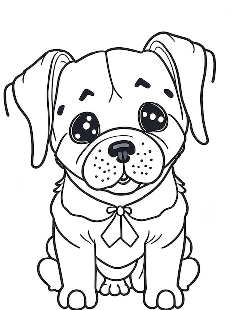 Милый мультфильмный щенок и собака Illustraton