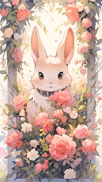 cute cartoon rabbit illustration