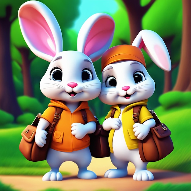 cute cartoon rabbit