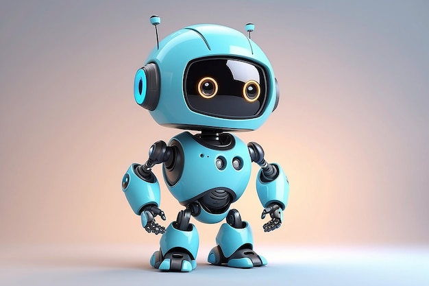 Cute Cartoon Robot 3d Render