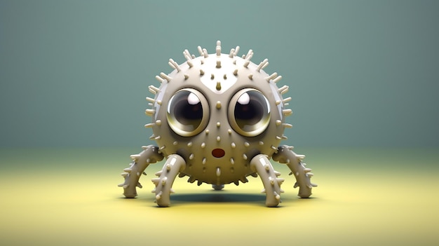 cute cartoon spider with net character created by generative AI