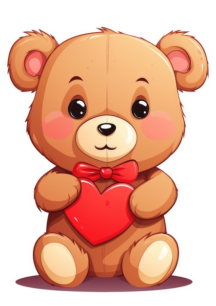 A cute cartoon teddy bear illustration