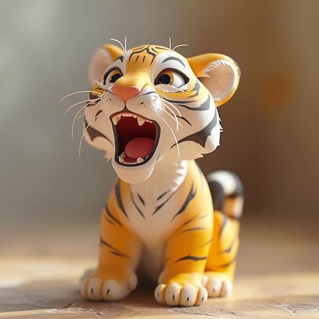 Cute cartoon tiger