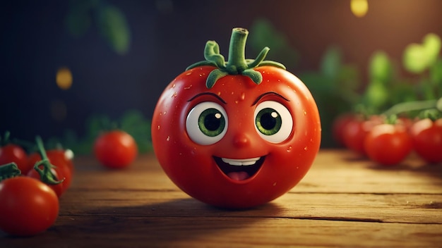 a cute cartoon tomato