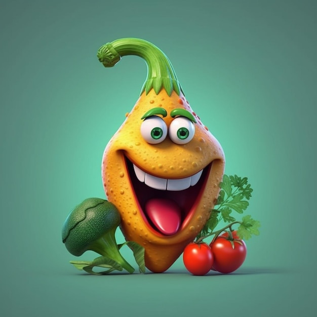 Cute cartoon various vegetables2