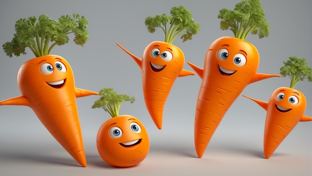 cute cartoon vegetable carrot