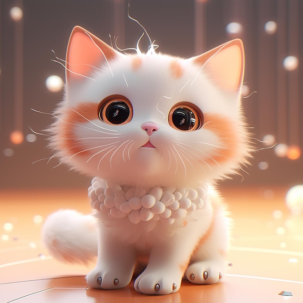 Милая кошачья 3D-анимация, созданная с помощью генеративного ИИ