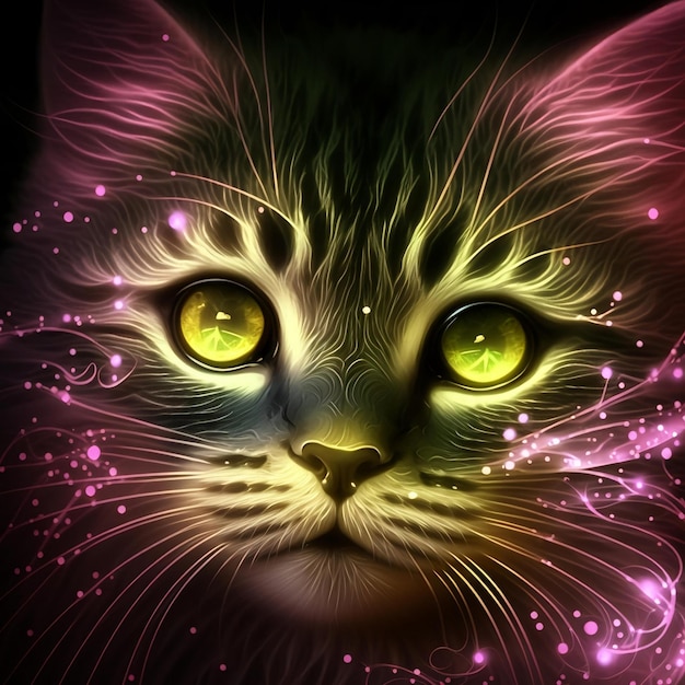 Cute Cat Abstract Background